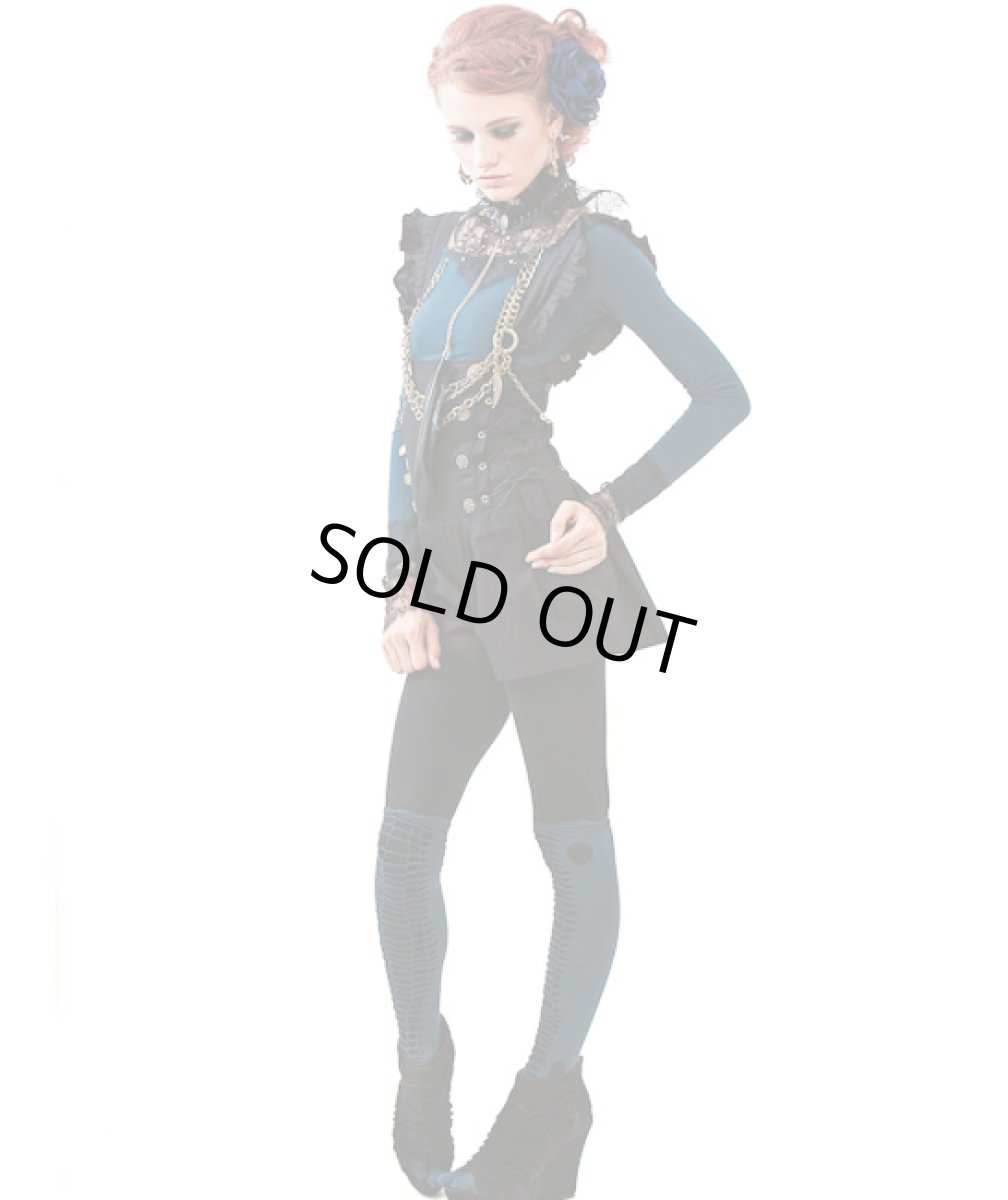 画像4: KAYO - Anime Clothing「フリル・ストラップ・ロンパー / ブラック」 (4)