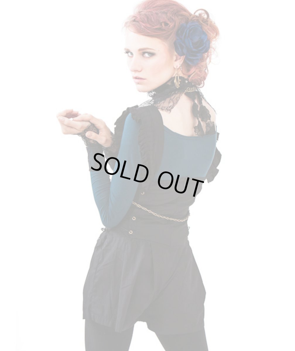 画像3: KAYO - Anime Clothing「フリル・ストラップ・ロンパー / ブラック」 (3)