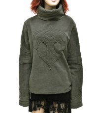 画像2: KAYO - Anime Clothing プルオーバー「Tribal Fleece Top／グリーン」 (2)