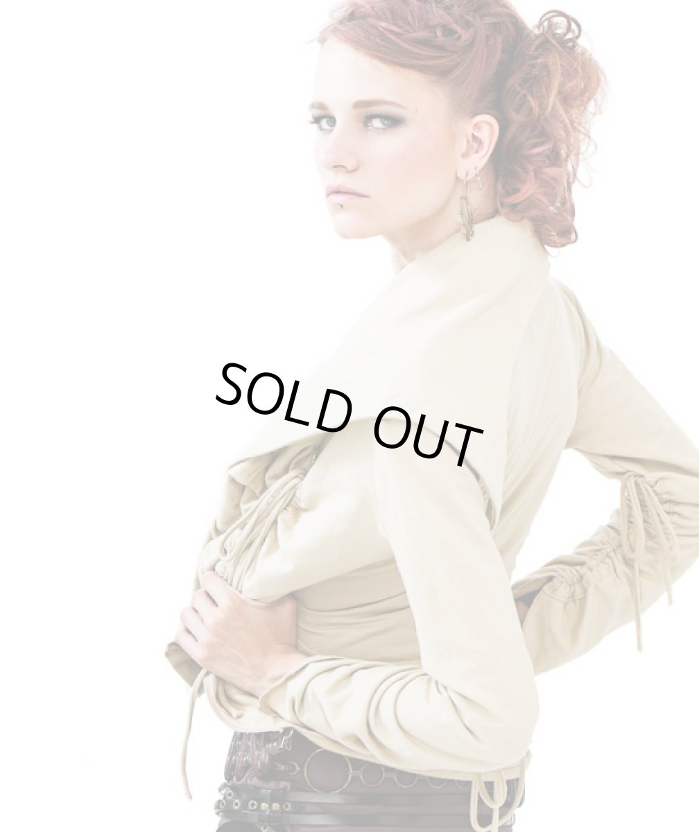 画像2: KAYO - Anime Clothing レディース・ジャケット「upside down 2 way jacket/サンドカーキ」 (2)