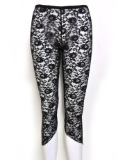 画像1: KAYO - Anime Clothing レディース・レースレギンス／ブラック (1)