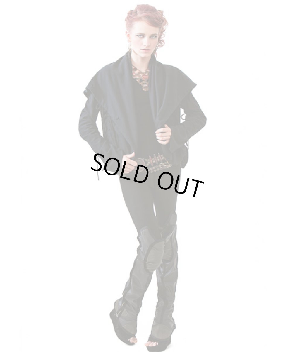 画像4: KAYO - Anime Clothing レディース・ジャケット「upside down 2 way jacket/ブラック」 (4)