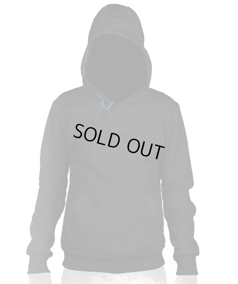 画像2: PLAZMA メンズ・プルオーバー・パーカー「Tron / ブラック」 (2)