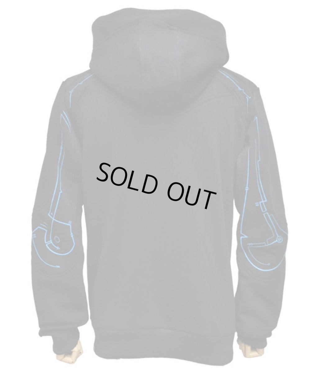 画像4: PLAZMA メンズ・プルオーバー・パーカー「Tron / ブラック」 (4)