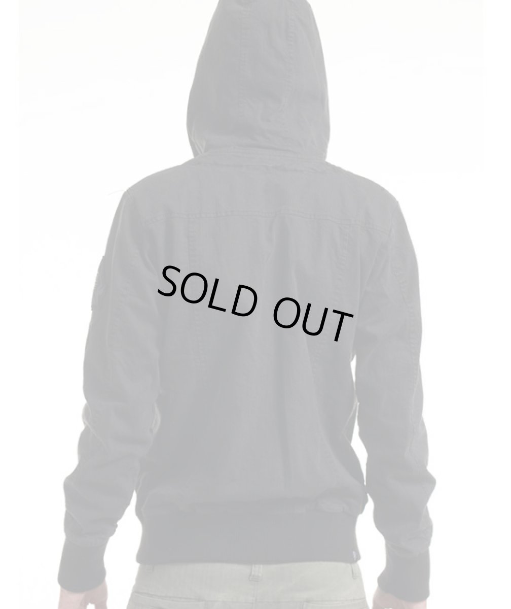 画像3: PLAZMA メンズ・ジップアップ・パーカー「Godem / ウォッシュドブラック」 (3)