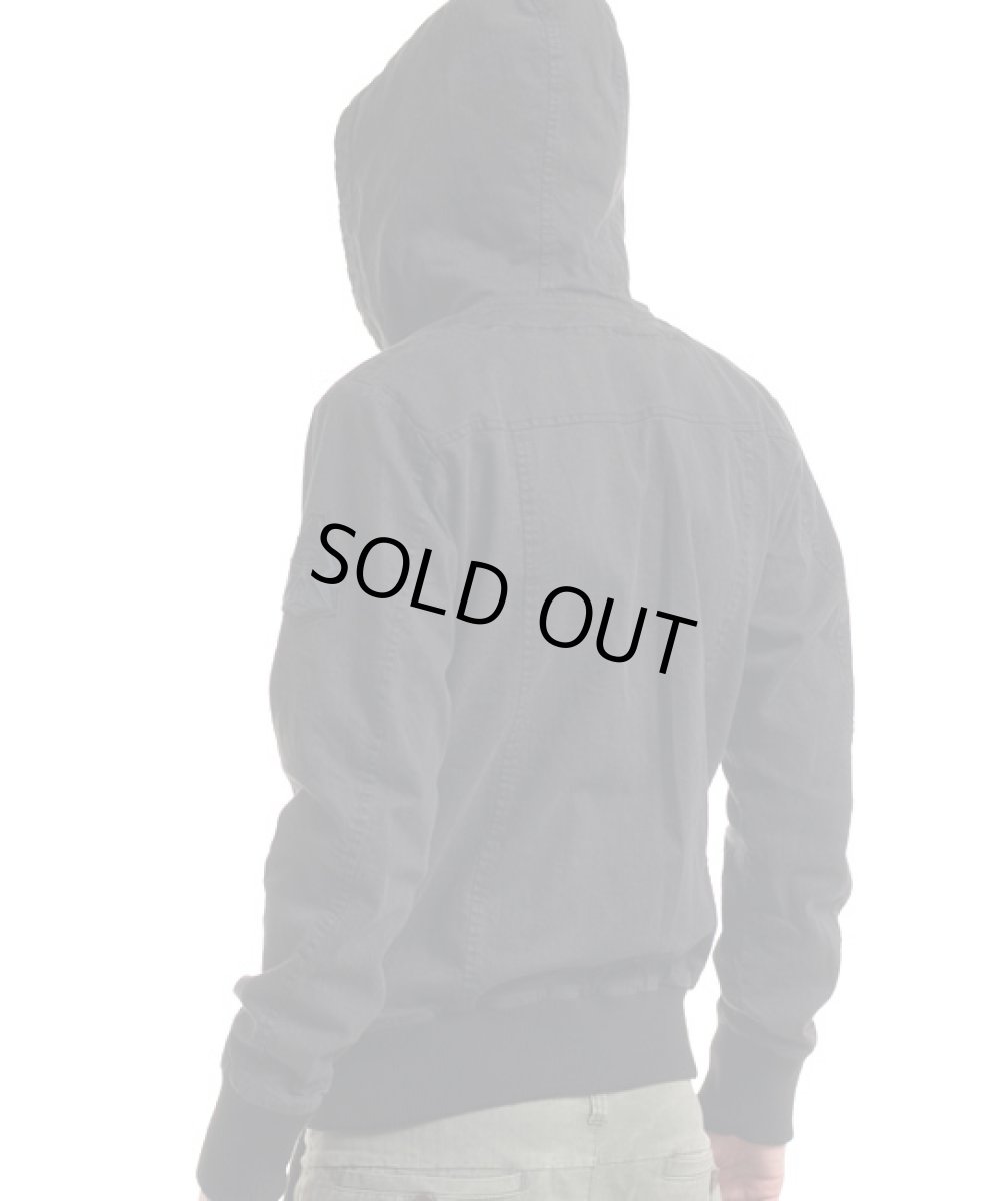 画像4: PLAZMA メンズ・ジップアップ・パーカー「Godem / ウォッシュドブラック」 (4)