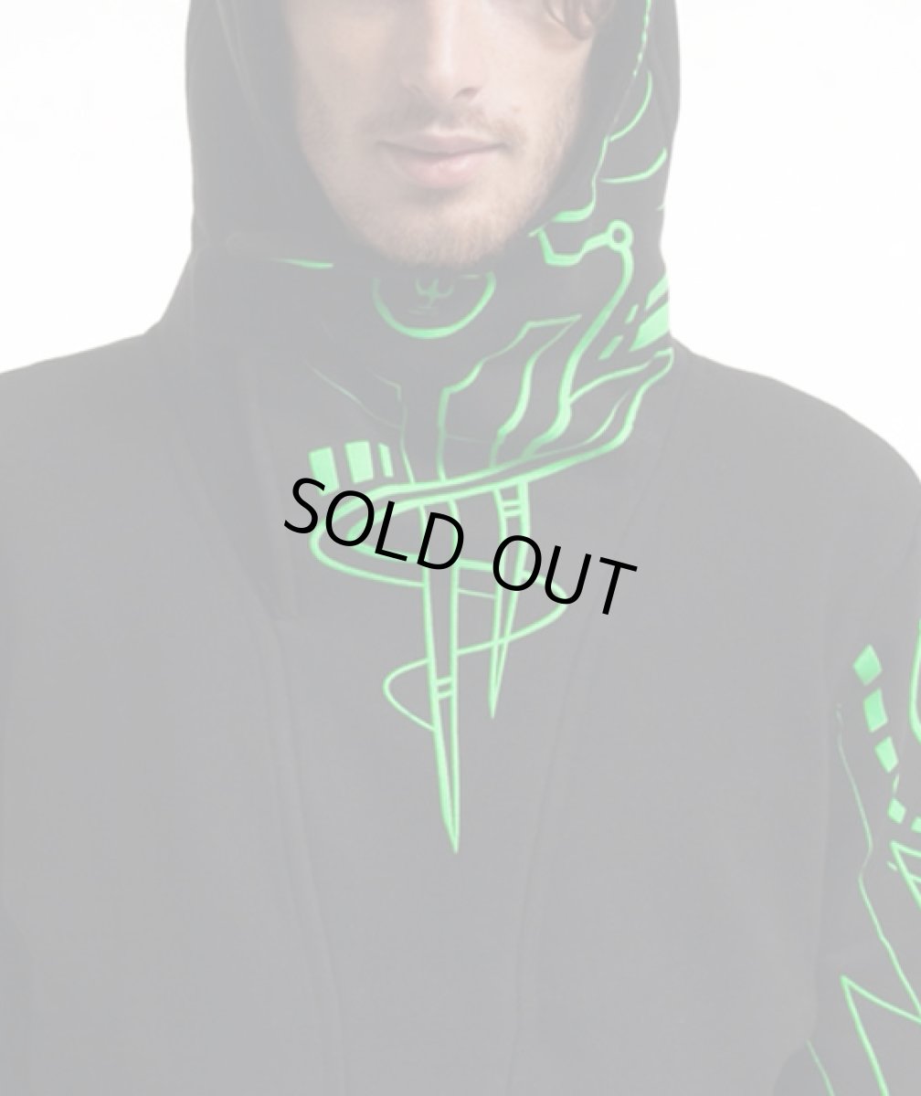 画像4: PLAZMA メンズ・プルオーバー・パーカー「Kapuchol V.2 / ブラック」 (4)