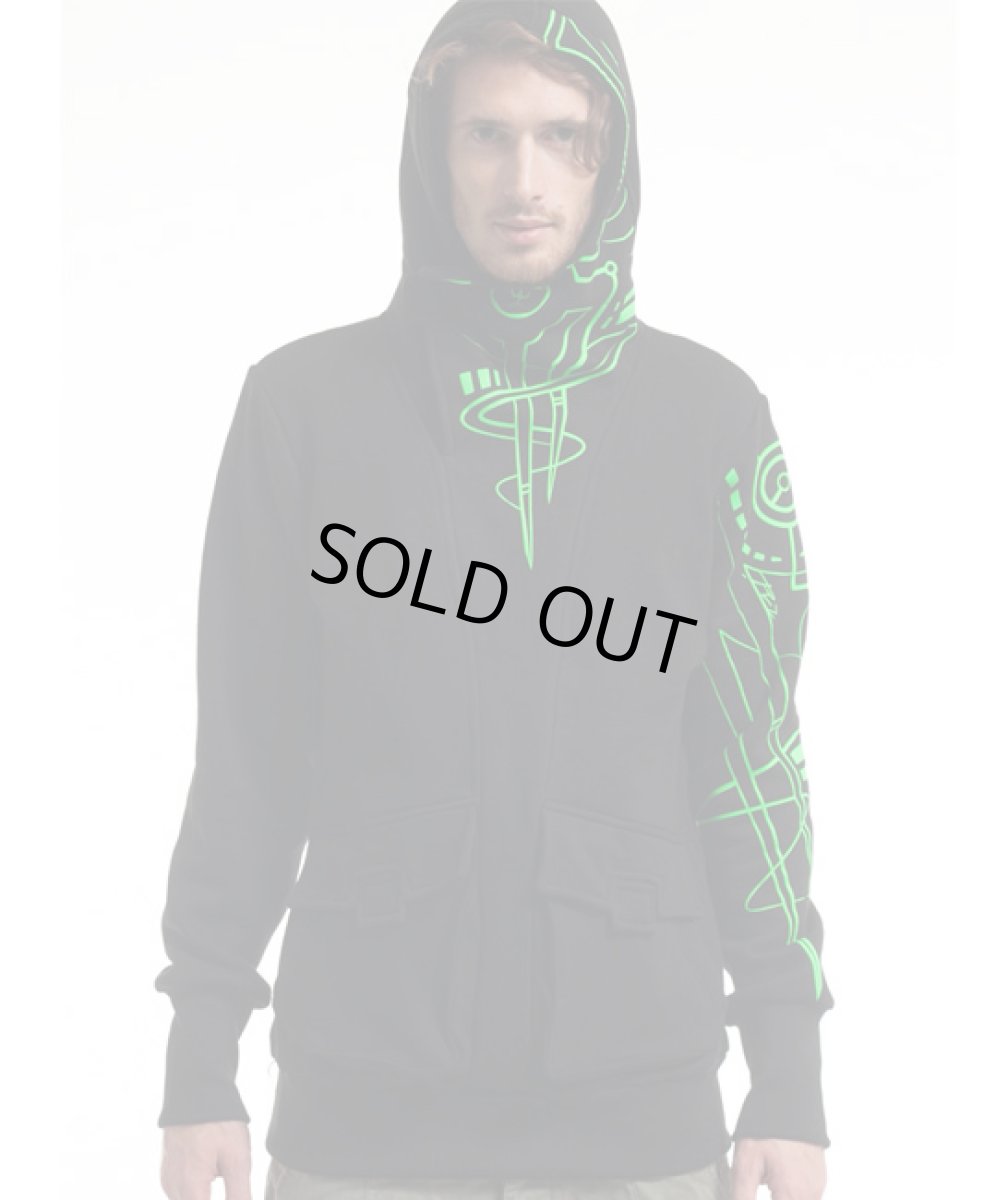 画像2: PLAZMA メンズ・プルオーバー・パーカー「Kapuchol V.2 / ブラック」 (2)