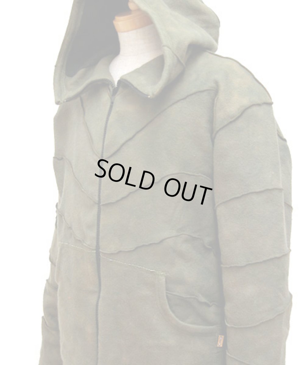 画像3: BONEメンズ・フリース・パーカー / カーキミックス (3)