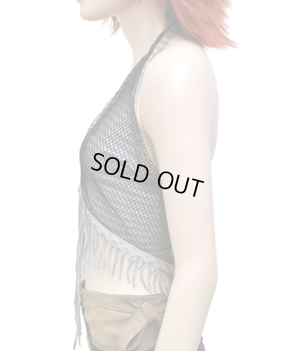 画像2: FREE SPIRIT レディース・ノースリーブ「SAHARA FUSION / ブラックメッシュ×ボーダーグレー」 (2)