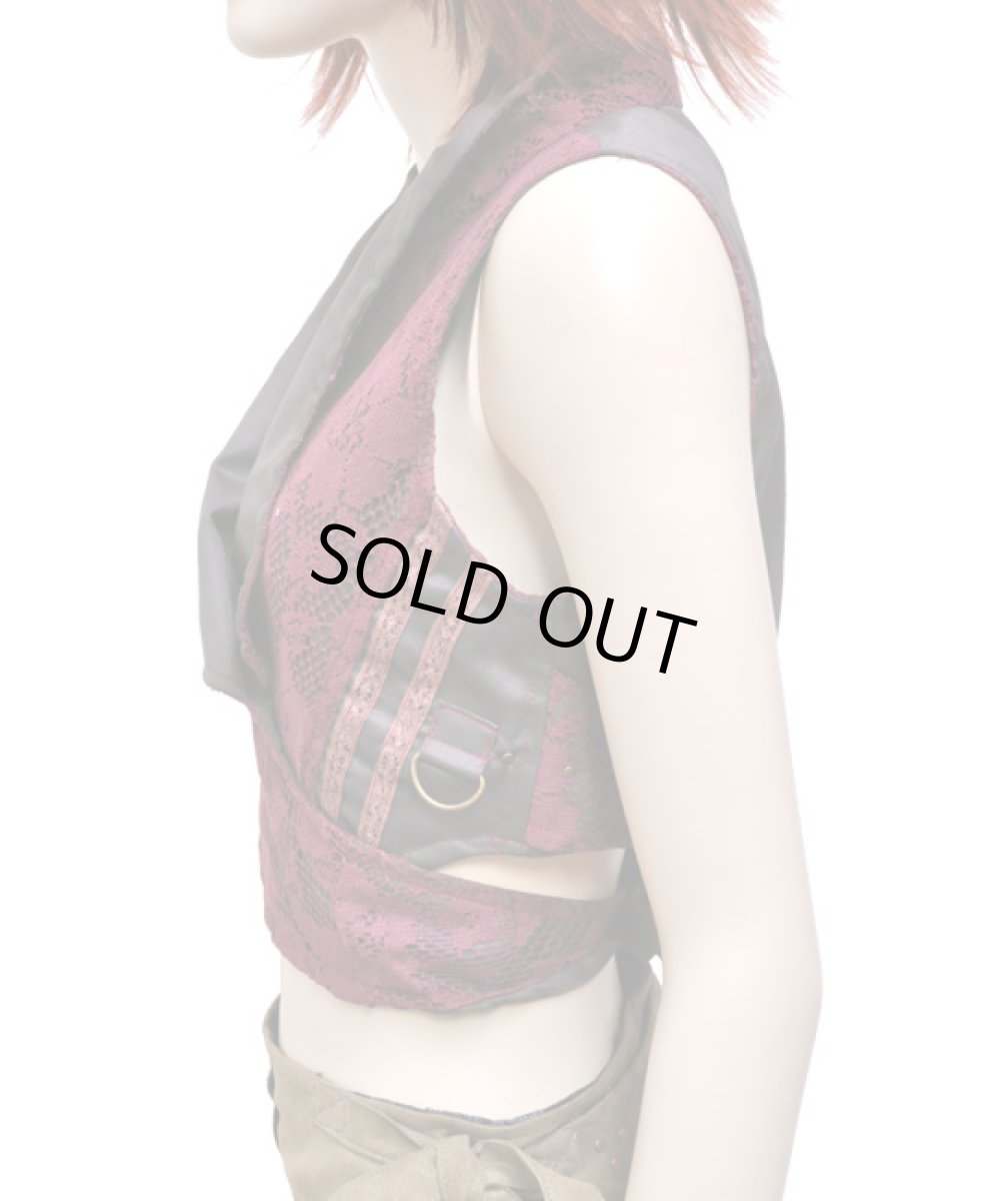 画像2: FREE SPIRIT レディース・ノースリーブ「Reunion / スモーキーレッド×グレー」 (2)