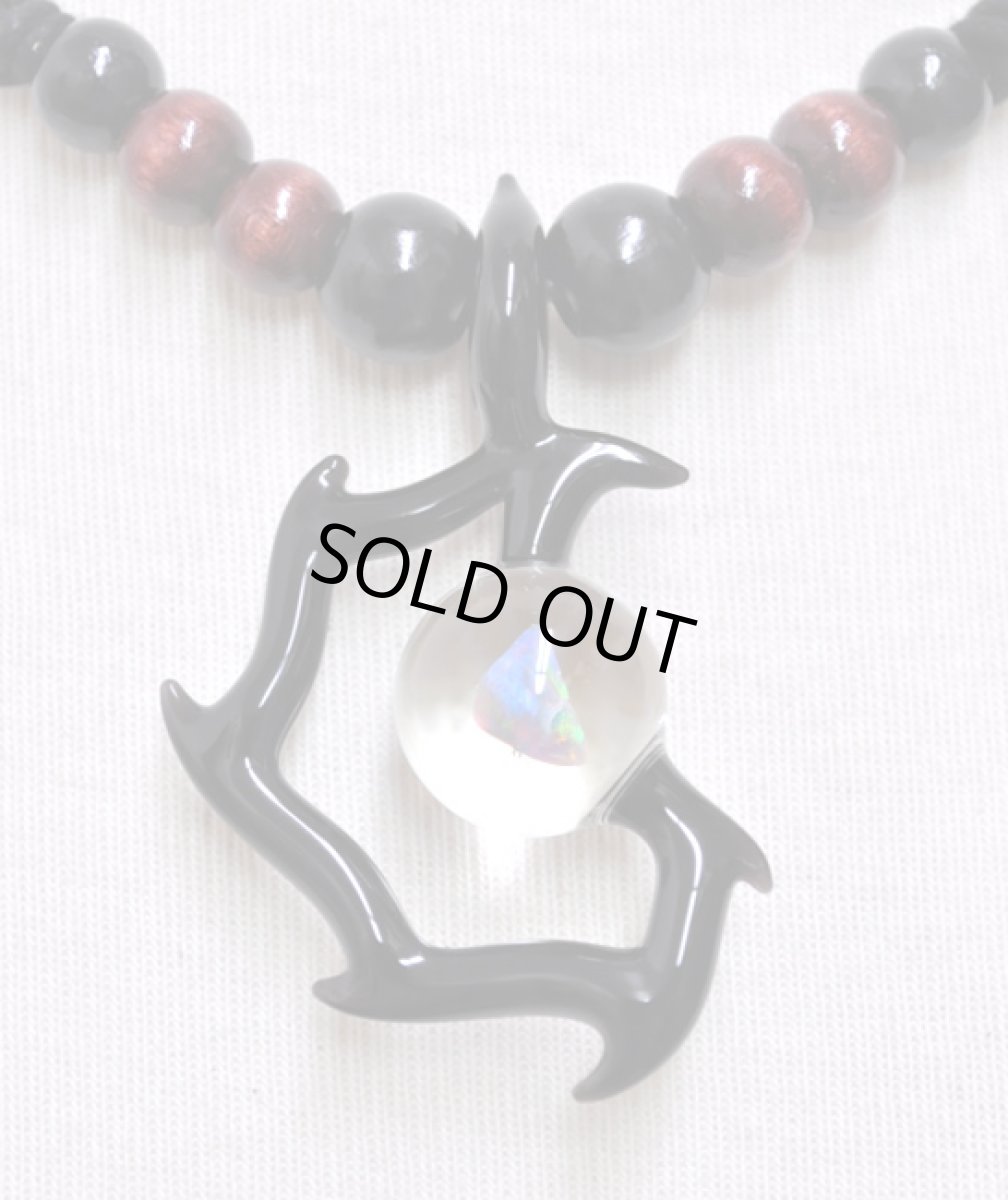 画像2: DRAGON PIPE ガラスヘッド・ペンダント/トライバルオパール (2)