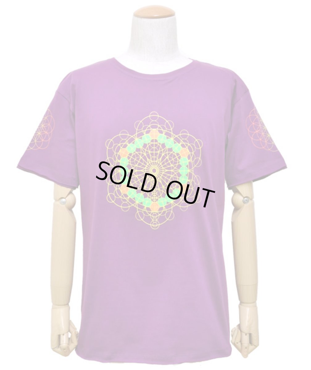 画像1: FLOWER OF LIFE メンズ・Tシャツ / パープル (1)