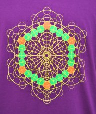 画像2: FLOWER OF LIFE メンズ・Tシャツ / パープル (2)