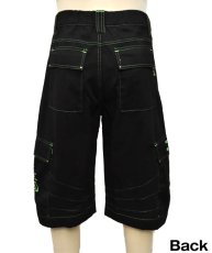 画像5: SPACE TRIBEメンズ・3／4パンツ「Psy Shorts / Black+UV Lime」 (5)