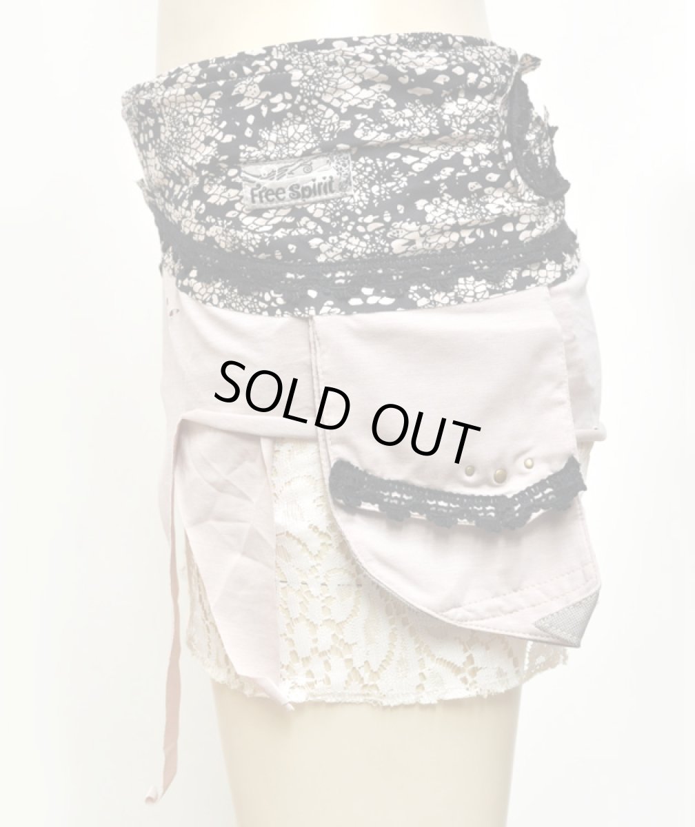 画像2: FREE SPIRIT レディース・スカート「Fairly Skirt / ブラック×ピンク×オフホワイト」 (2)