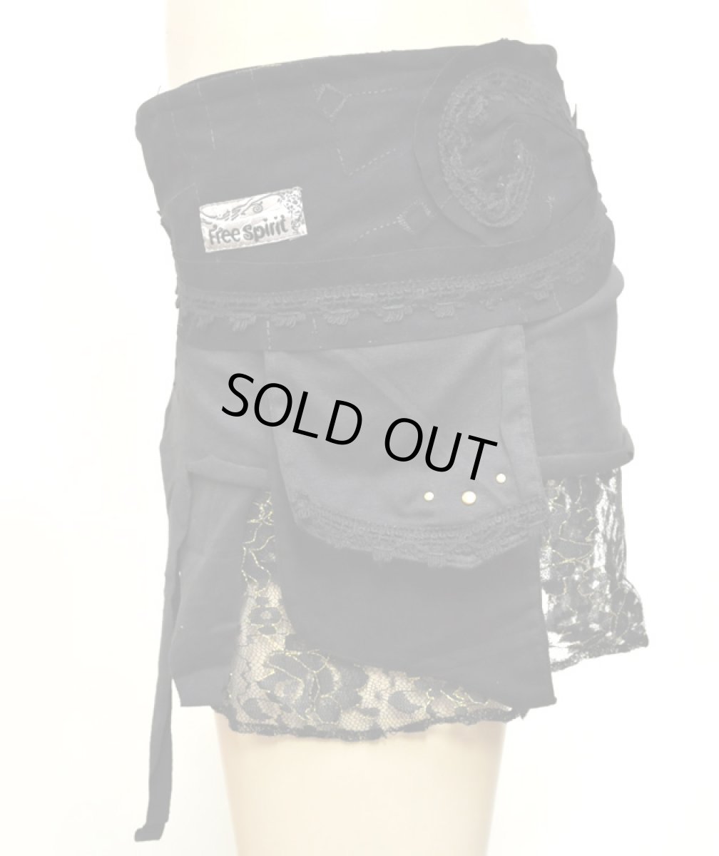 画像3: FREE SPIRIT レディース・スカート「Fairly Skirt / ブラック×ゴールド」 (3)