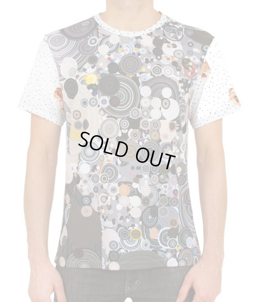 画像1: IMAGINARY FOUNDATION メンズ・パターンクラッシュTシャツ「Concentric Vs Floral Dot」 (1)