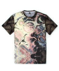 画像3: IMAGINARY FOUNDATION メンズ・パターンクラッシュTシャツ「Ripple Vs Marble」 (3)