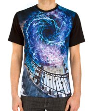 画像1: IMAGINARY FOUNDATION メンズ・パネルTシャツ「Spiral」 (1)