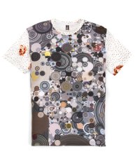 画像3: IMAGINARY FOUNDATION メンズ・パターンクラッシュTシャツ「Concentric Vs Floral Dot」 (3)