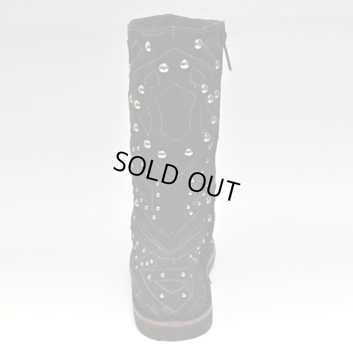 画像3: FLOWER OF LIFE コットン・ブーツ/ブラック×シルバースタッズ【メンズサイズ】 (3)