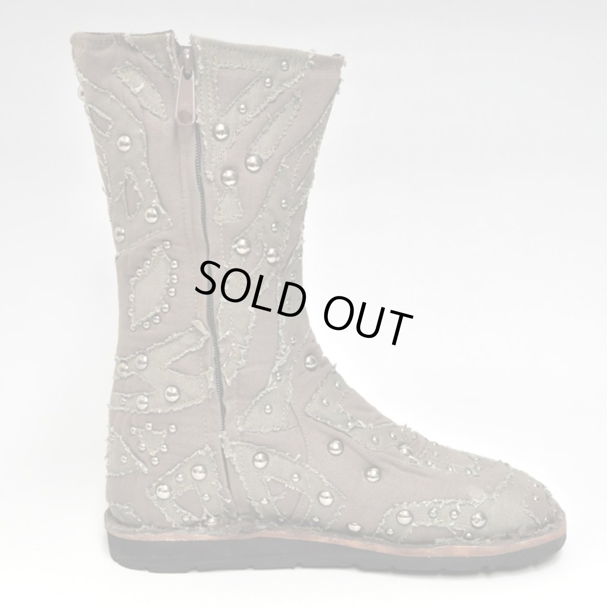 画像2: FLOWER OF LIFE コットン・ブーツ/オリーブ×カーキ【レディースサイズ】 (2)