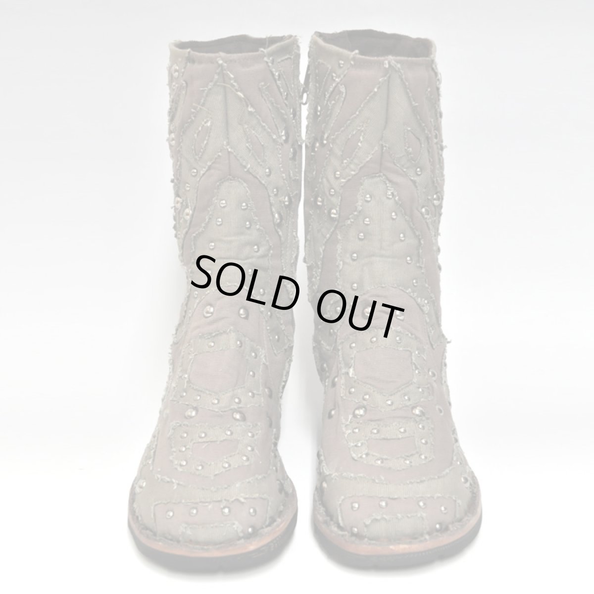 画像4: FLOWER OF LIFE コットン・ブーツ/オリーブ×カーキ【レディースサイズ】 (4)