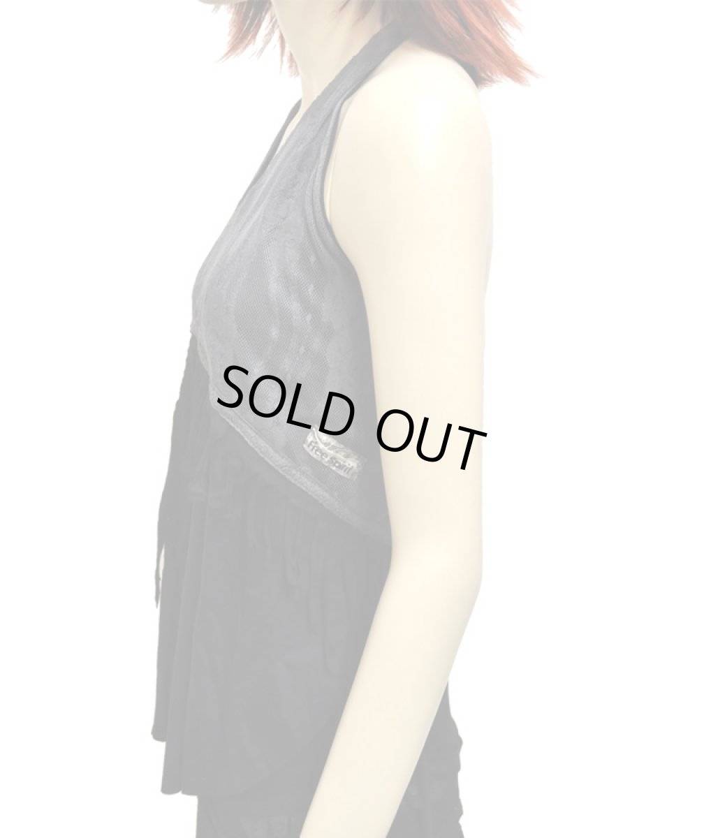 画像2: FREE SPIRIT レディース・ノースリーブ「Sahara Top / グレー×ブラック」 (2)