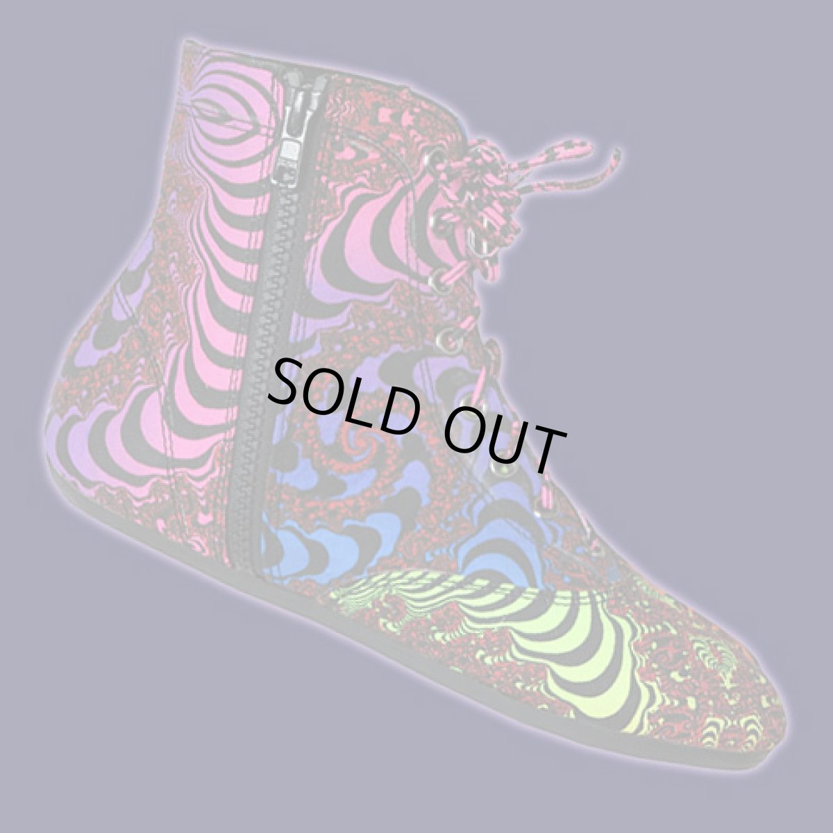 画像2: SPACE TRIBE シューズ「Elf Tabi Boot / Rainbow Fractal」(ファスナー付き) (2)