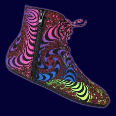 画像2: SPACE TRIBE シューズ「Elf Tabi Boot / Rainbow Fractal」(ファスナー付き) (2)