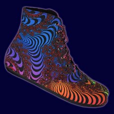 画像1: SPACE TRIBE シューズ「Elf Tabi Boot / Rainbow Fractal」(ファスナー付き) (1)