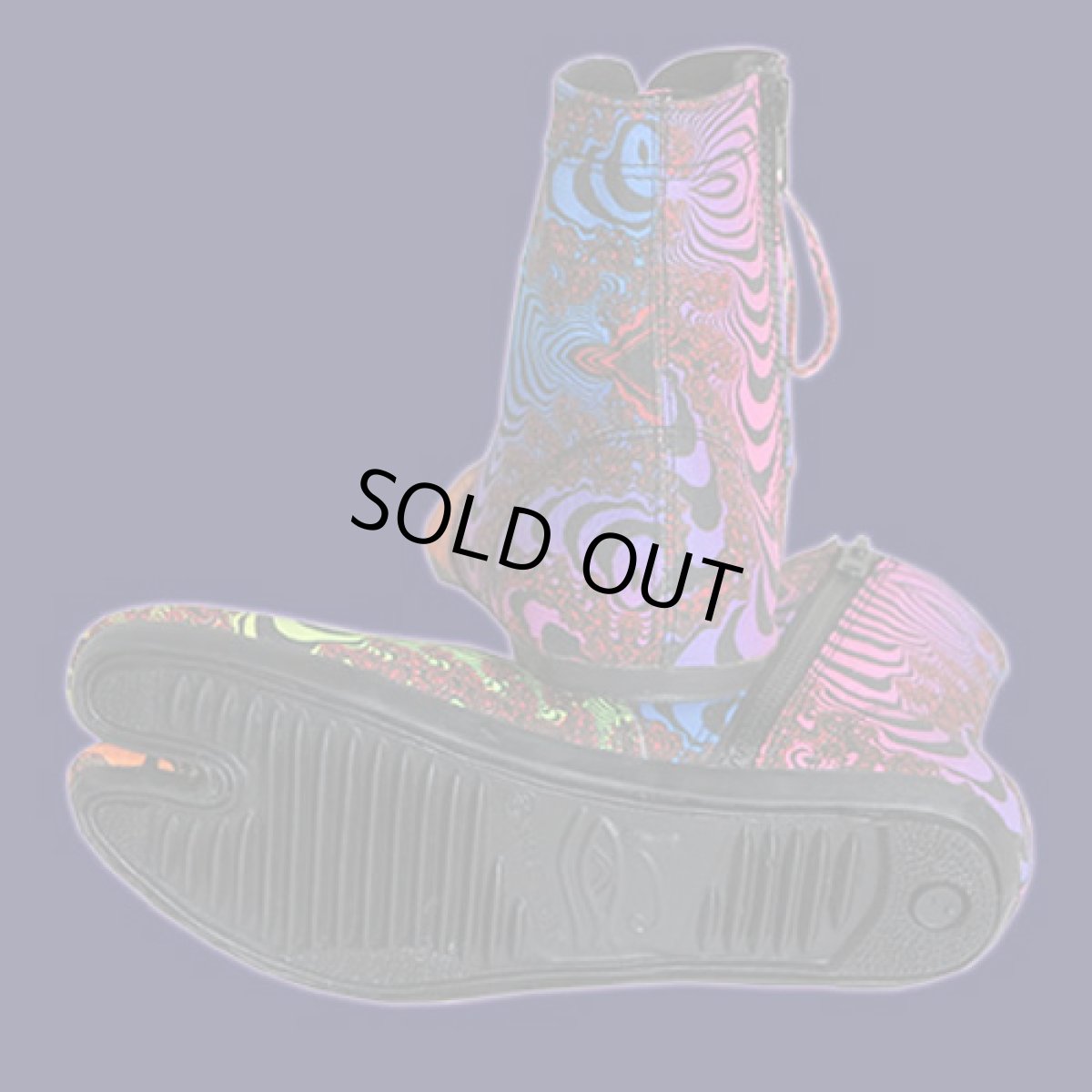 画像4: SPACE TRIBE シューズ「Elf Tabi Boot / Rainbow Fractal」(ファスナー付き) (4)