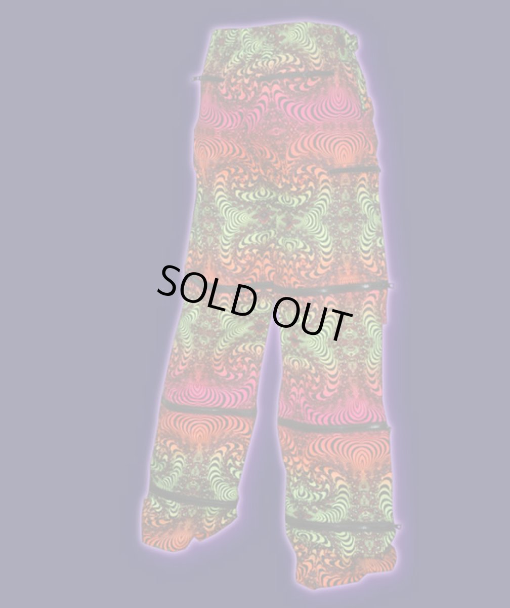 画像3: SPACE TRIBE ユニセックス・4WAYパンツ「Psy-Traveller Pants / Rainbow Fractal」 (3)