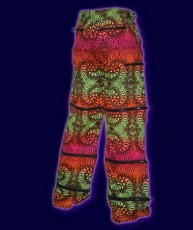 画像3: SPACE TRIBE ユニセックス・4WAYパンツ「Psy-Traveller Pants / Rainbow Fractal」 (3)