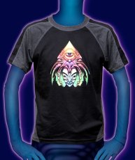 画像1: SPACE TRIBEメンズ・ラグランTシャツ「Spectraleyes 2-tone」 (1)