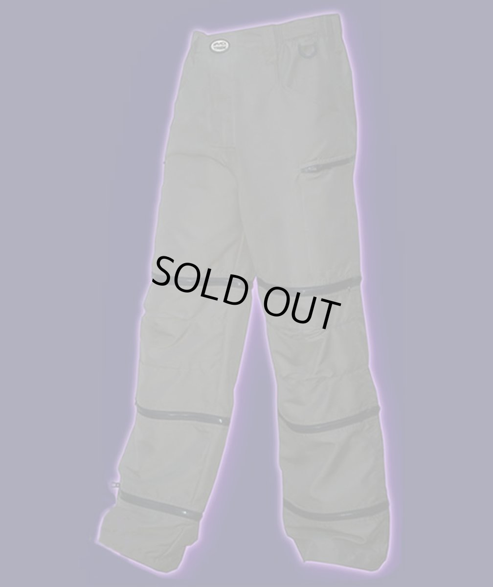 画像2: SPACE TRIBE ユニセックス・4WAYパンツ「Psy-Traveller Pants / オリーブマイクロ」 (2)