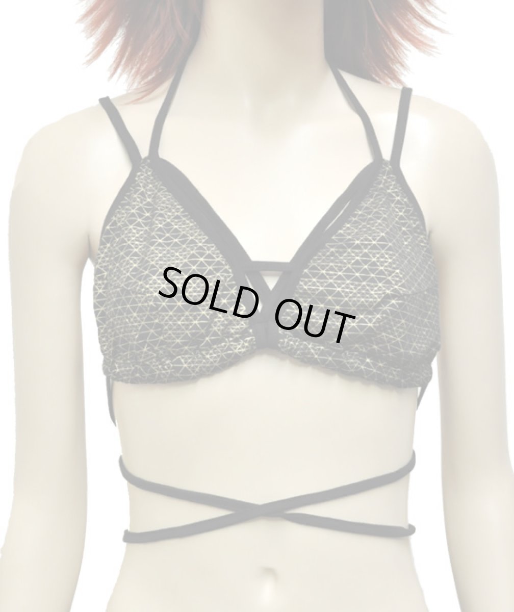 画像3: KAYO - Anime Clothing ブラトップ「Ayagata Bra / ブラック×ゴールド」 (3)