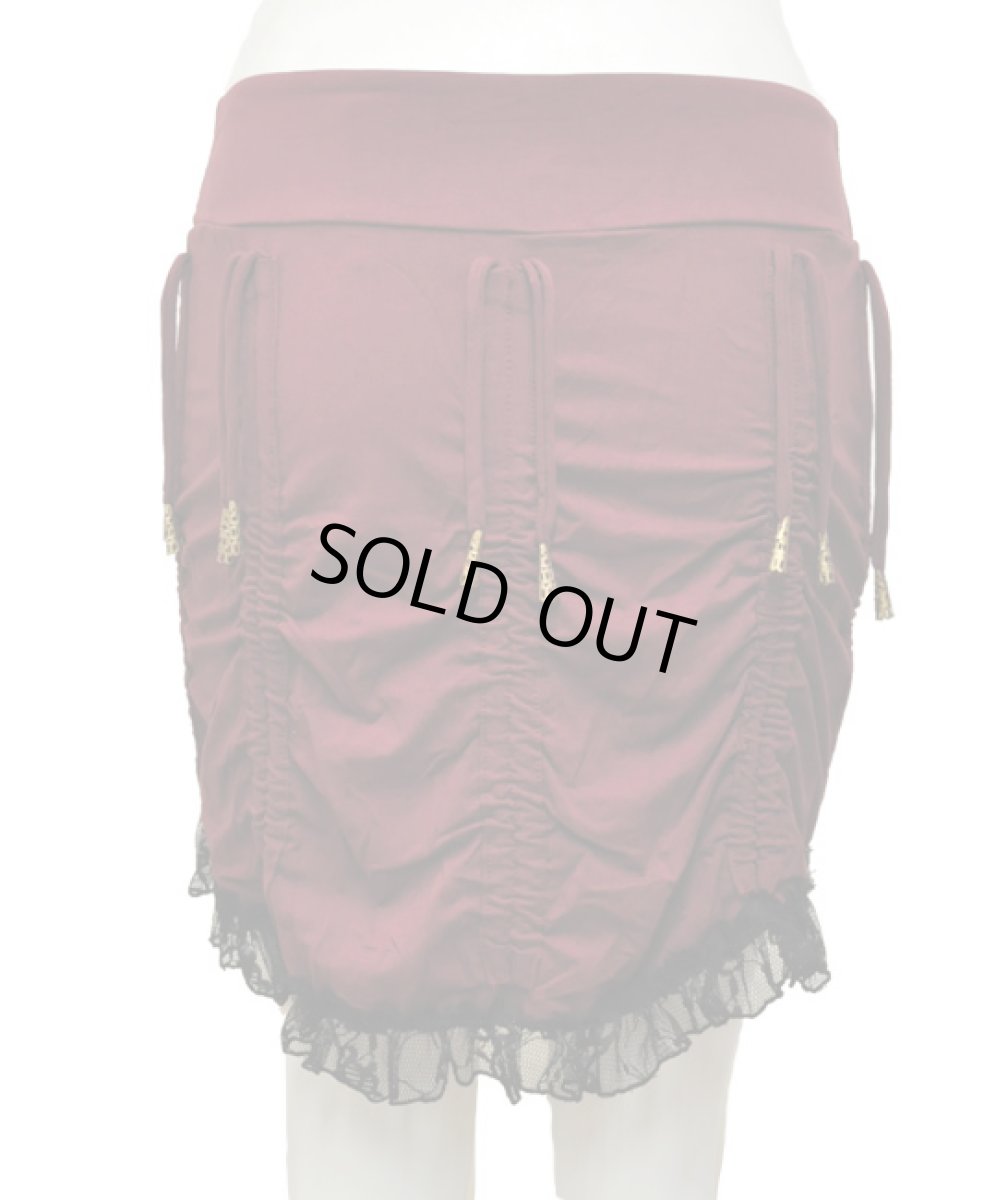 画像4: KAYO - Anime Clothing  スカート「Diamond String Skirt / マルーン」 (4)