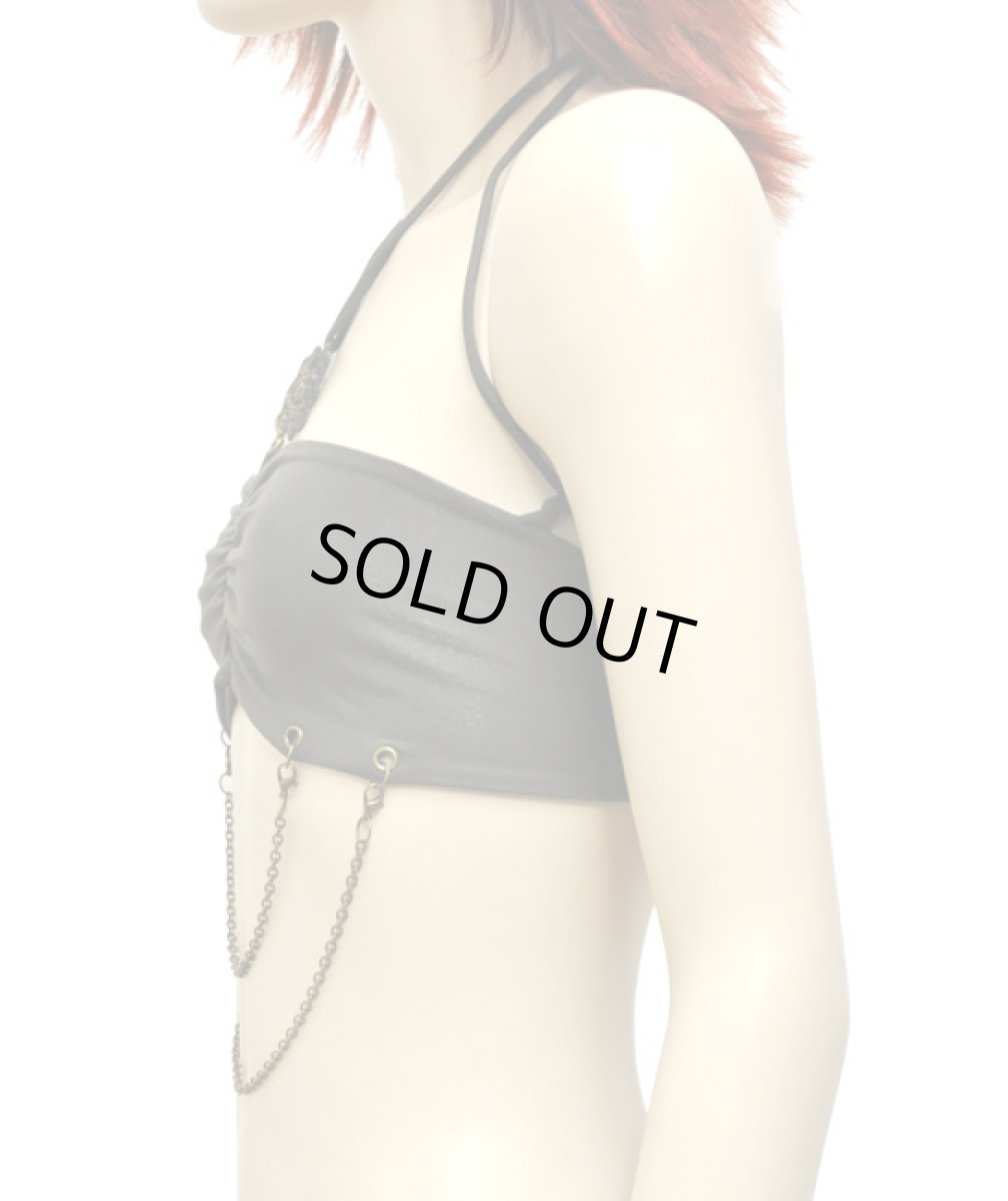 画像3: KAYO - Anime Clothing ブラトップ「Diamond Mini Chain Bra / オリーブ」 (3)