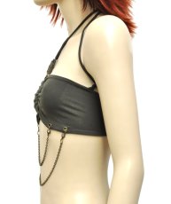 画像3: KAYO - Anime Clothing ブラトップ「Diamond Mini Chain Bra / オリーブ」 (3)