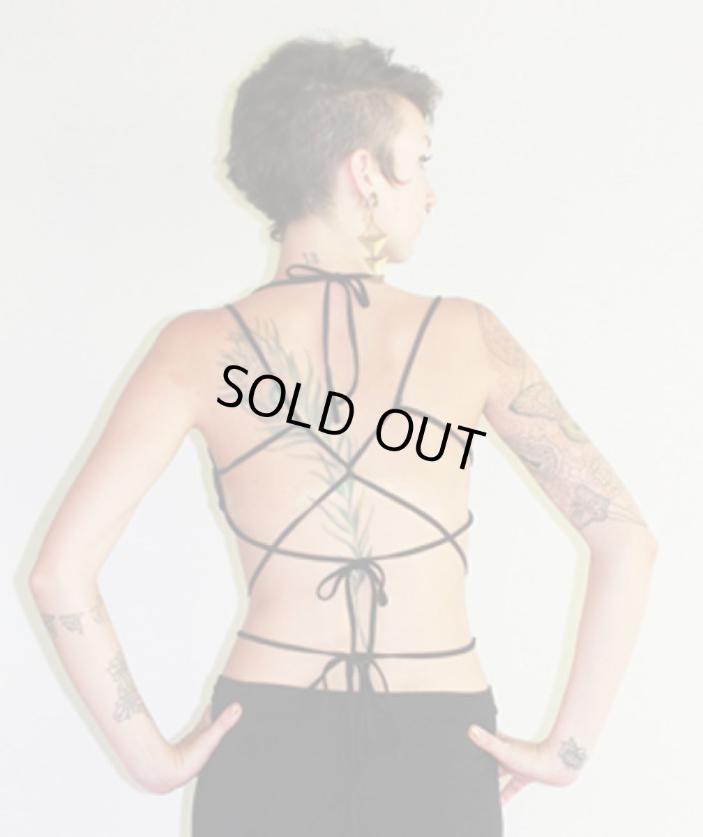 画像2: KAYO - Anime Clothing ブラトップ「Ayagata Bra / ブラック×ゴールド」 (2)