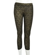 画像3: KAYO - Anime Clothing  3／4レギンス「DMT Pyramid Print Legging / ブラック×ゴールド」 (3)