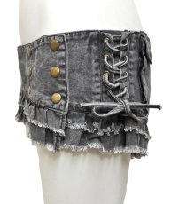 画像4: KAYO - Anime Clothing  スカートベルト「Canvas Stonewash Skirt Belt / ウォッシュブラック」 (4)