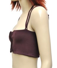 画像2: KAYO - Anime Clothing ブラトップ「Mesh Bra / マルーン」 (2)