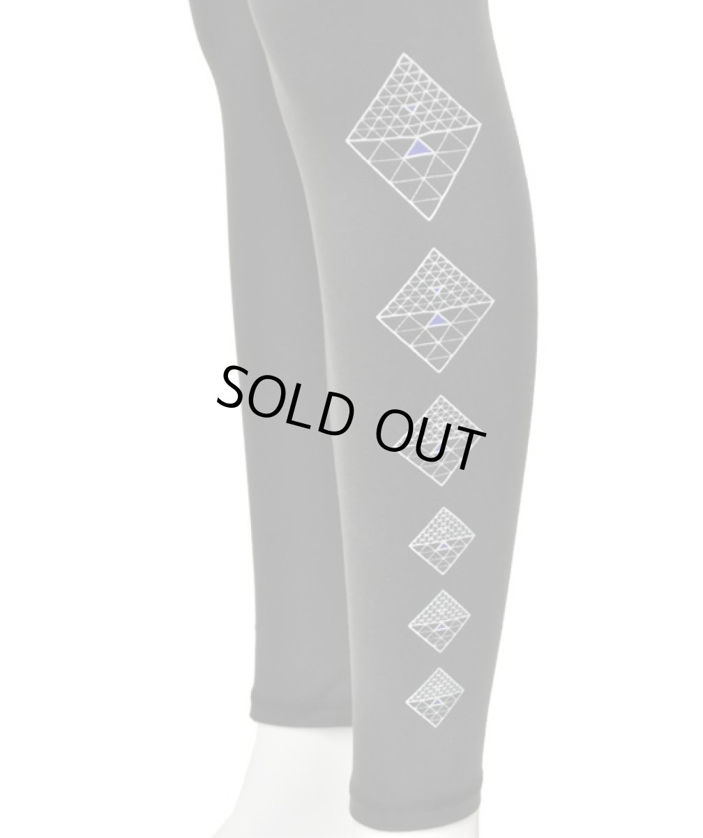 画像2: KAYO - Anime Clothing  レギンス「Pyramid Side Print / グレー×シルバー」 (2)