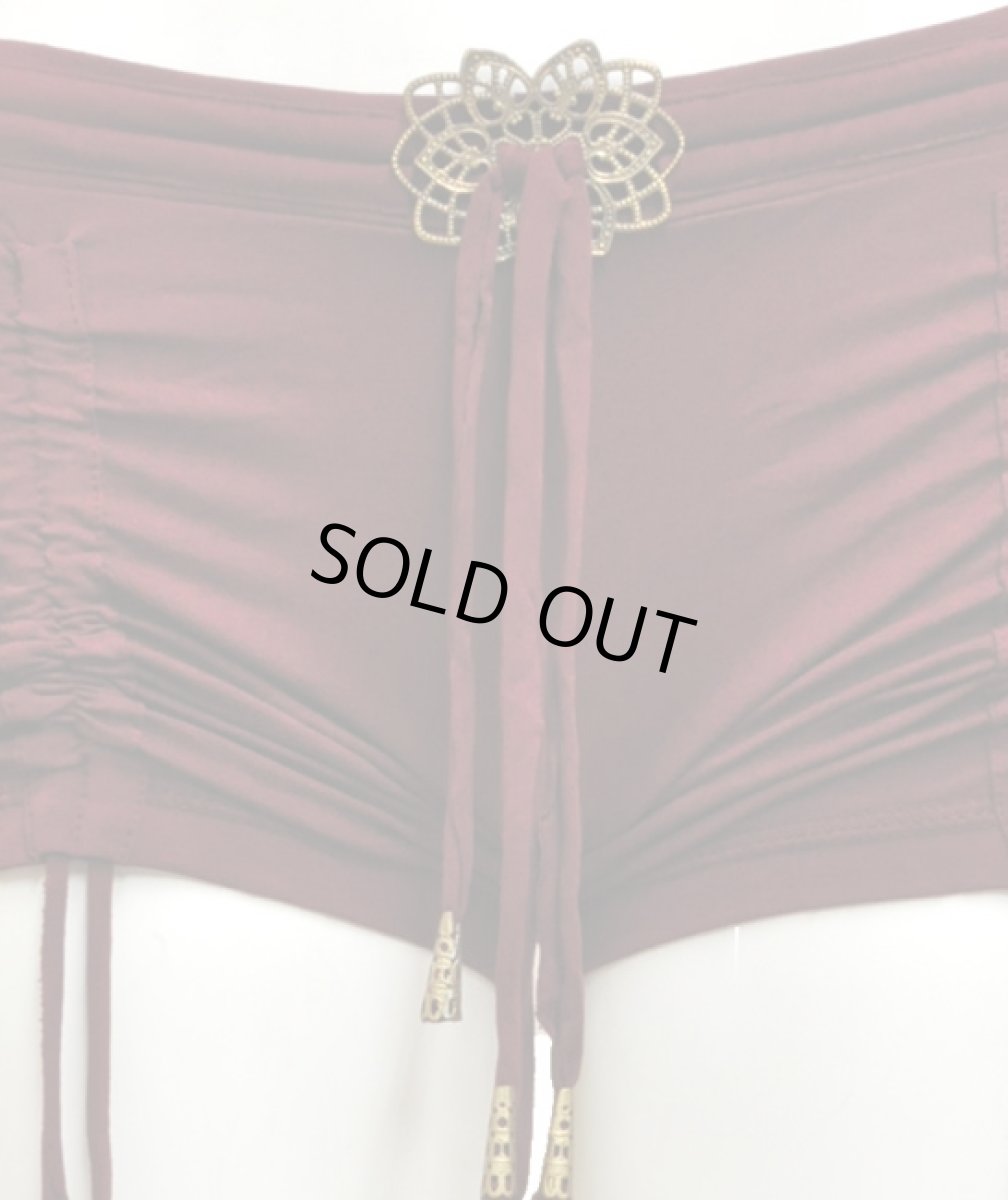 画像5: KAYO - Anime Clothing  ショートパンツ「Diamond String Shorts / マルーン」 (5)