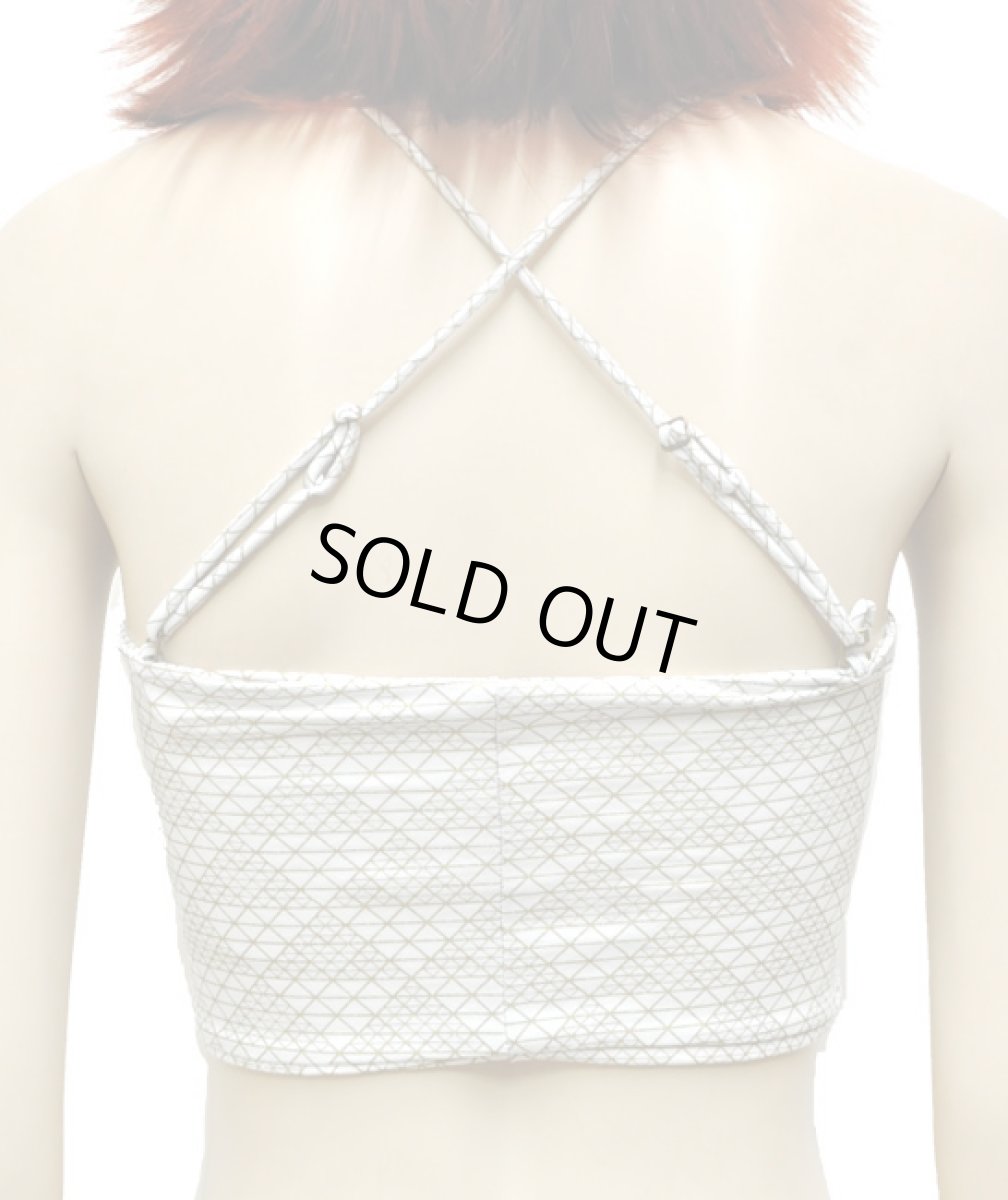 画像3: KAYO - Anime Clothing ブラトップ「DMT Pyramid Print Mini Bra / ホワイト×ゴールド」 (3)