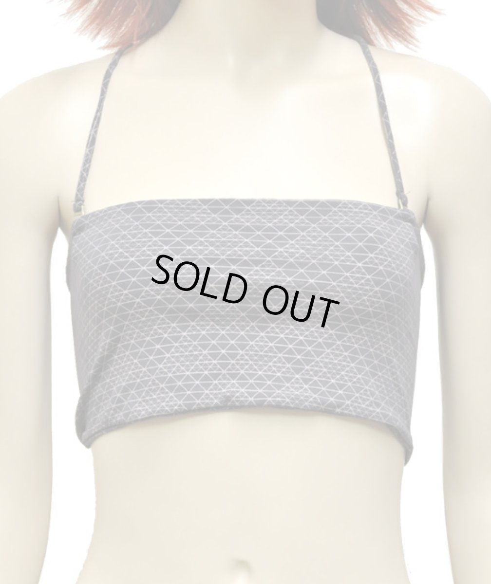 画像3: KAYO - Anime Clothing ブラトップ「DMT Pyramid Print Mini Bra / グレー×ピンク」 (3)