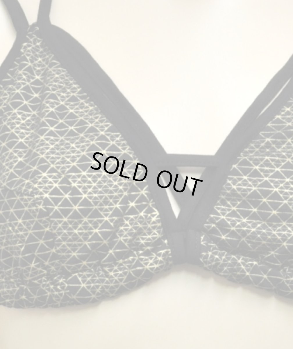 画像5: KAYO - Anime Clothing ブラトップ「Ayagata Bra / ブラック×ゴールド」 (5)